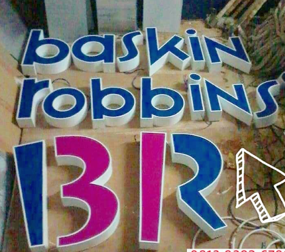 Huruf timbul Baskin Robbins